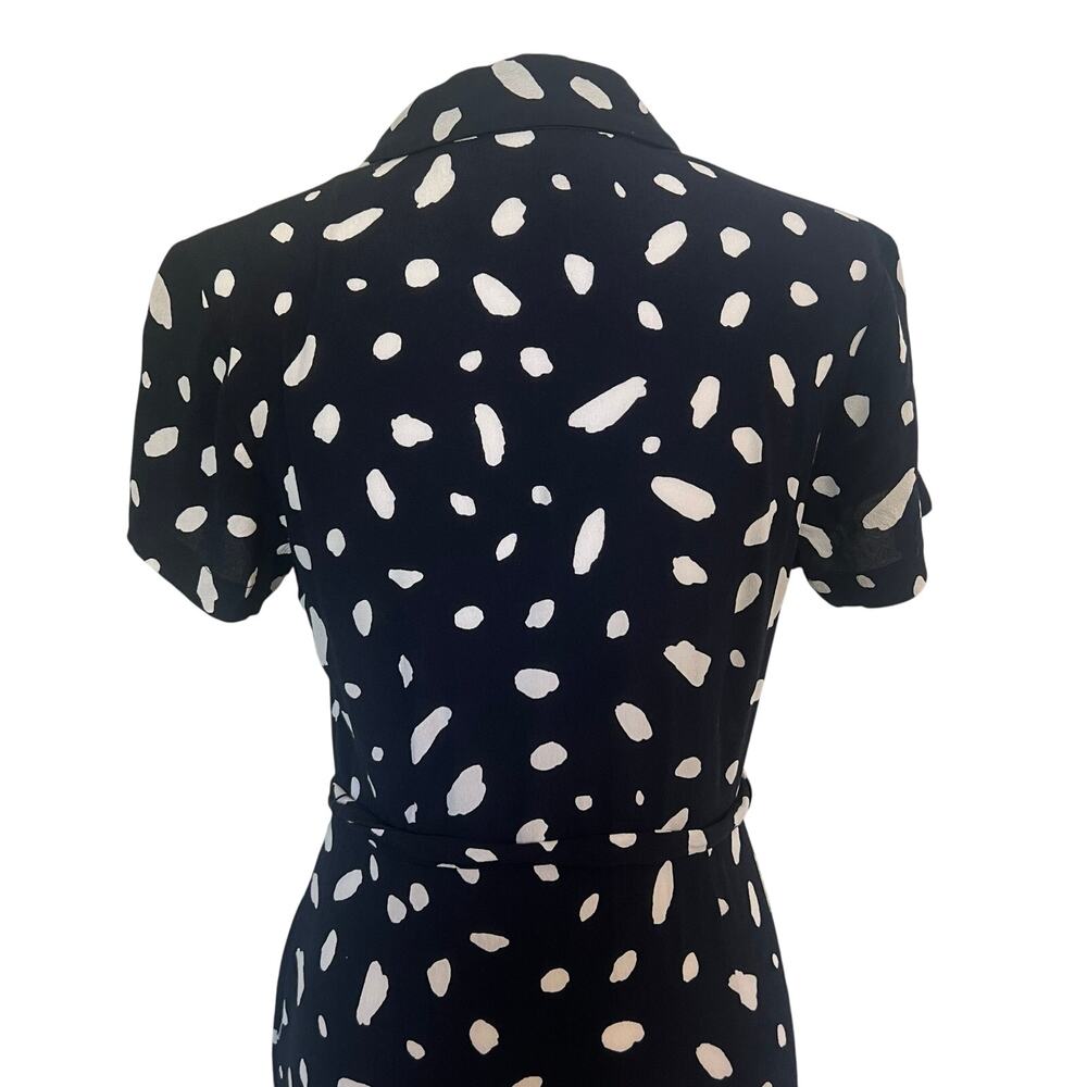 Aritzia Wilfred Midi Dress Coastal Button Down Navy White - Picture 6 of 7